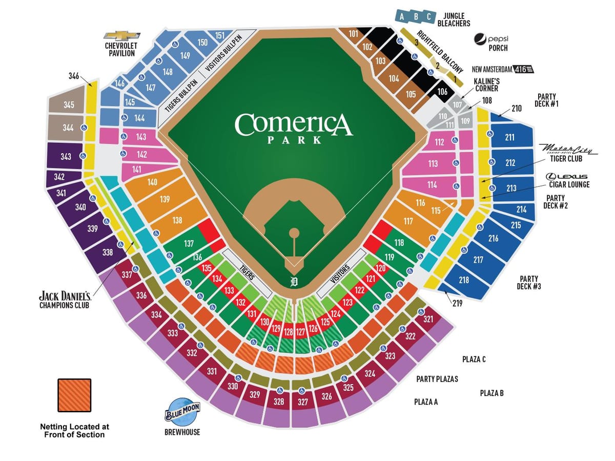 ਨਕਸ਼ਾ comerica ਪਾਰਕ