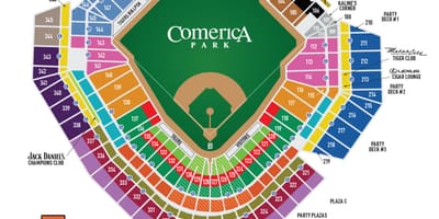 ਨਕਸ਼ਾ comerica ਪਾਰਕ